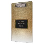 Goudverfijnde glitter op maat klembord (Links)