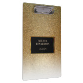 Goudverfijnde glitter op maat klembord (Rechts)