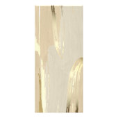 Goudverfpenseelstreken prijskaartje reclamekaart (Achterkant)