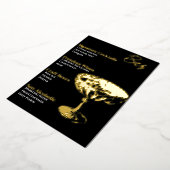 Goudverijdelde Cocktail Party Bar Menu (Gedraaid)