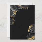 goudverjaardagsuitnodiging kaart (Achterkant)