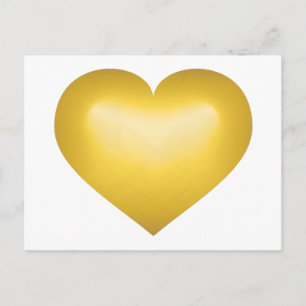 Goudversleten hart briefkaart