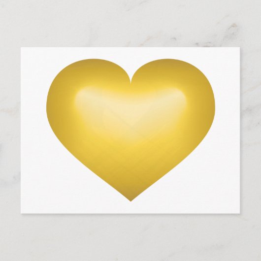 Goudversleten hart briefkaart (Voorkant)