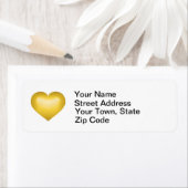 Goudversleten hart etiket (Insitu)