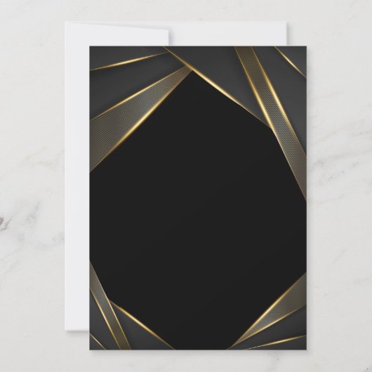 Goudverstuiver Elegant Afstuderen Kaart (Achterkant)