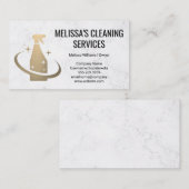 Goudverstuiver Logo | Reinigingsdiensten Visitekaartje (Voorkant / Achterkant)