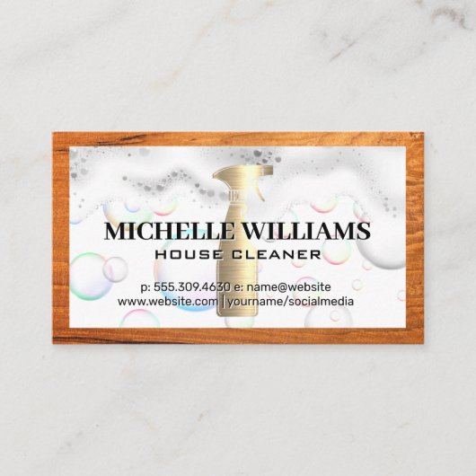 Goudverstuiver | Zeep Sud | Lijst van hout Visitekaartje (Voorkant)