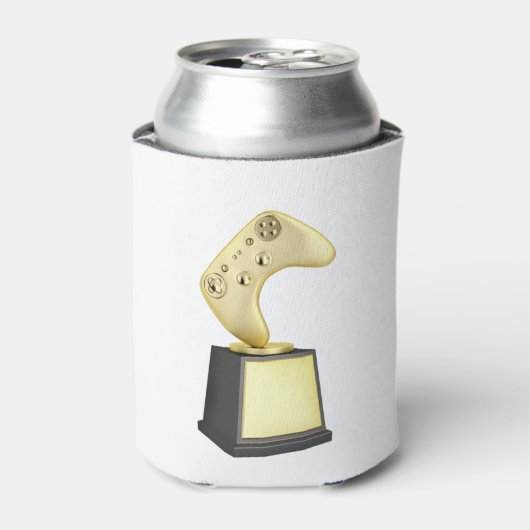 Goudvideogame-trofee Blikjeskoeler (Blikje Voorkant)