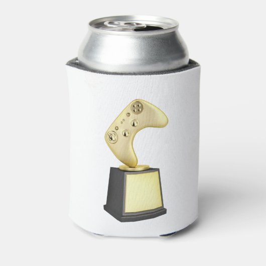 Goudvideogame-trofee Blikjeskoeler (Blikje Achterkant)