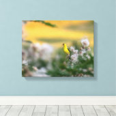 goudvink en distel herfst canvas afdruk (Insitu (Houten vloer))