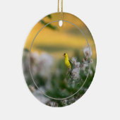 goudvink en distel herfst keramisch ornament (Rechts)