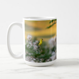 goudvink en distel herfst koffiemok