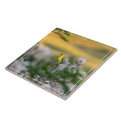 goudvink en distel herfst tegeltje (Zijkant)