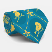 Goudvink en Fleur de Lis Stropdas (Opgerold)