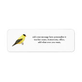 goudvink, gele vogel, Stickers, Etiket (Voorkant)