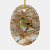 goudvink keramisch ornament (Voorkant)