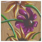 Goudvinken en bloemen stof (Close Up)