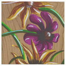 Goudvinken en bloemen stof