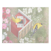 Goudvinken en katoenhuis notitieblok (Voorkant)