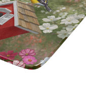 Goudvinken en katoenhuis snijplank (Hoek)