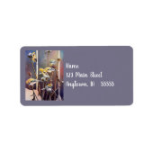 Goudvinken en Waterverf met drijvende concefloer Etiket (Voorkant)