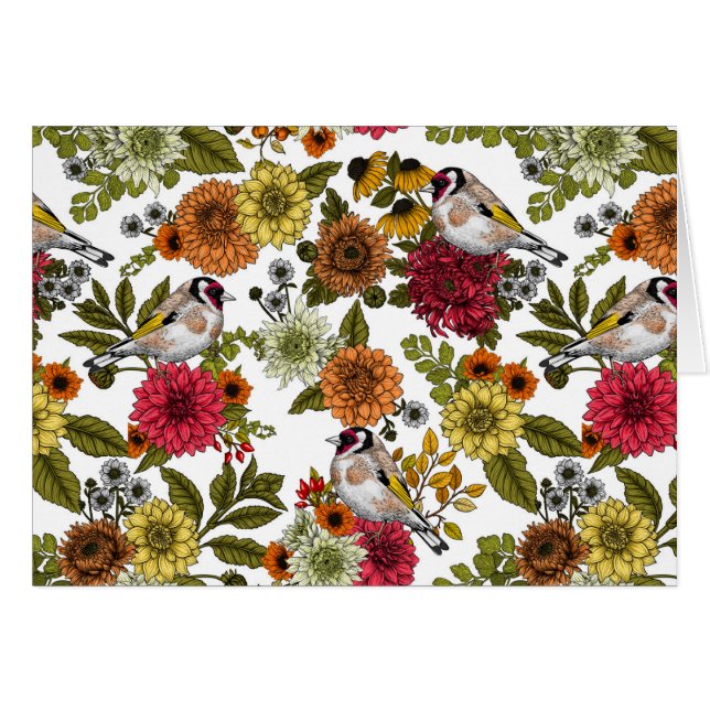 Goudvinken in de tuin (Voorkant Horizontaal)