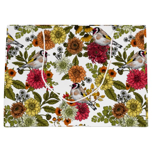 Goudvinken in de tuin groot cadeauzakje (Voorkant)