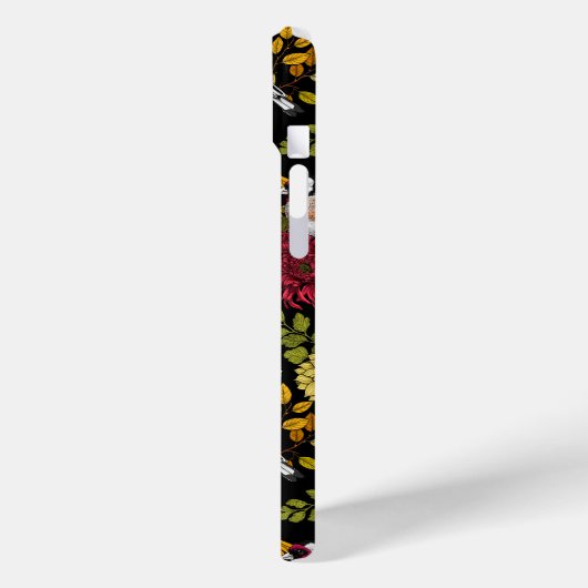 Goudvinken in de tuin op zwart Case-Mate iPhone case (Achterkant / Links)