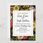 Goudvinken in de tuin op zwart kaart (Voorkant)