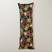 Goudvinken in de tuin op zwart lichaamskussen (Achterkant (Verticaal))