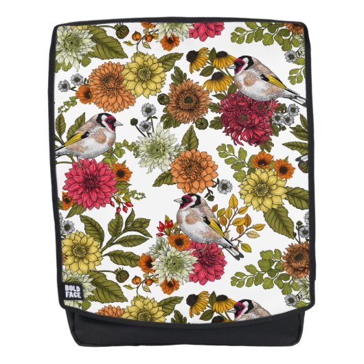 Goudvinken in de tuin rugtassen (Voorkant)