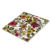 Goudvinken in de tuin tegeltje (Zijkant)