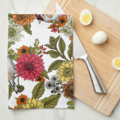 Goudvinken in de tuin theedoek (Quarter Fold)