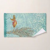 Goudvis Blauwgroen Pearl Confetti Seaweed Bad Handdoek (Handdoek)