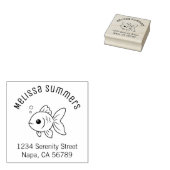 Goudvis Boog Adres Rubberstempel (Gestempeld)