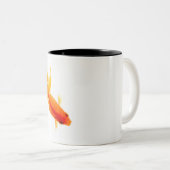 Goudvis, bovengronds uitzicht tweekleurige koffiemok (Voorkant rechts)