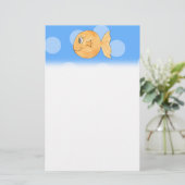 Goudvis. Briefpapier (Staand voorkant)