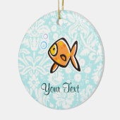 Goudvis; Cute Keramisch Ornament (Links)