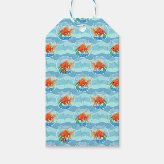 Goudvis Feestcadeautags Cadeaulabel (Voorkant)