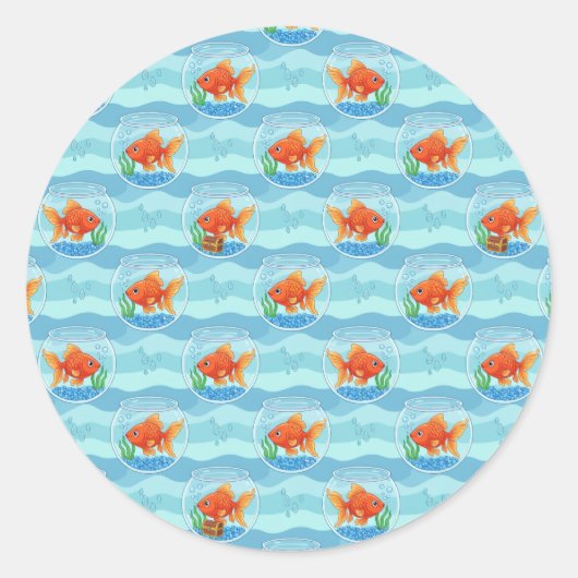 Goudvis Feeststickers Ronde Sticker (Voorkant)