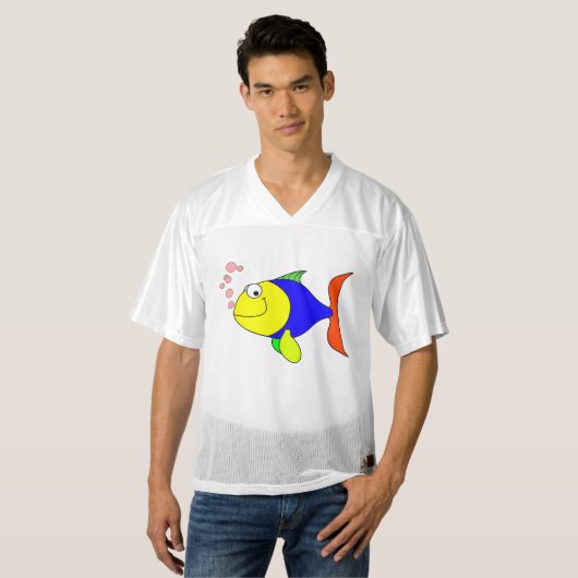 goudvis heren football jersey (Voorkant volledig)