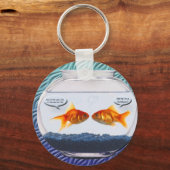 Goudvis humor sleutelhanger (Voorkant)