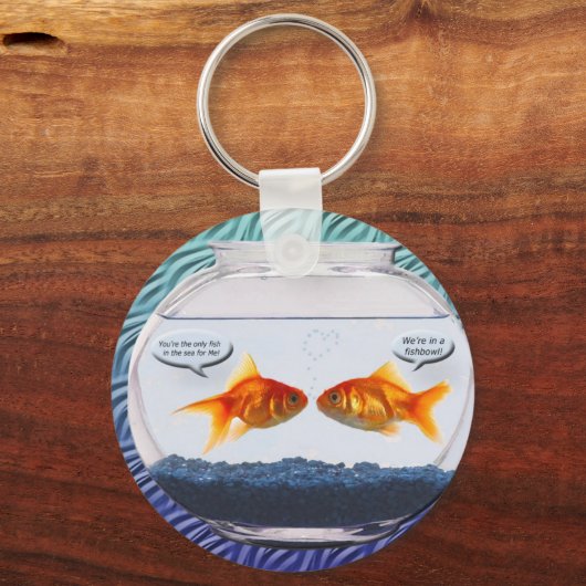 Goudvis humor sleutelhanger (Voorkant)