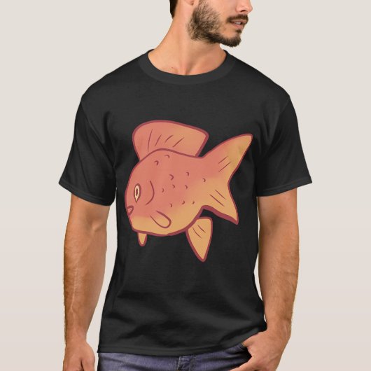 Goudvis illustratie t-shirt (Voorkant)
