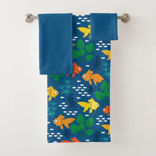 Goudvis in aquarium bad handdoek (Insitu)