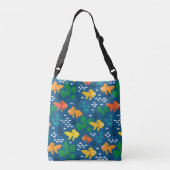 Goudvis in aquarium crossbody tas (Achterkant)