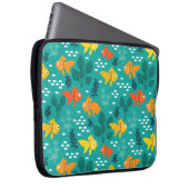 Goudvis in aquarium laptop sleeve (Voorkant Rechts)