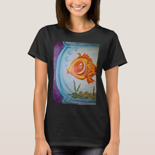 Goudvis In Aquarium T-shirt (Voorkant)