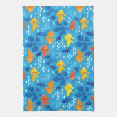 Goudvis in aquarium theedoek (Verticaal)