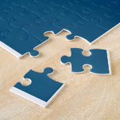 Goudvis in een rustige blauwe vijver - Retro Japan Legpuzzel (Zijkant)